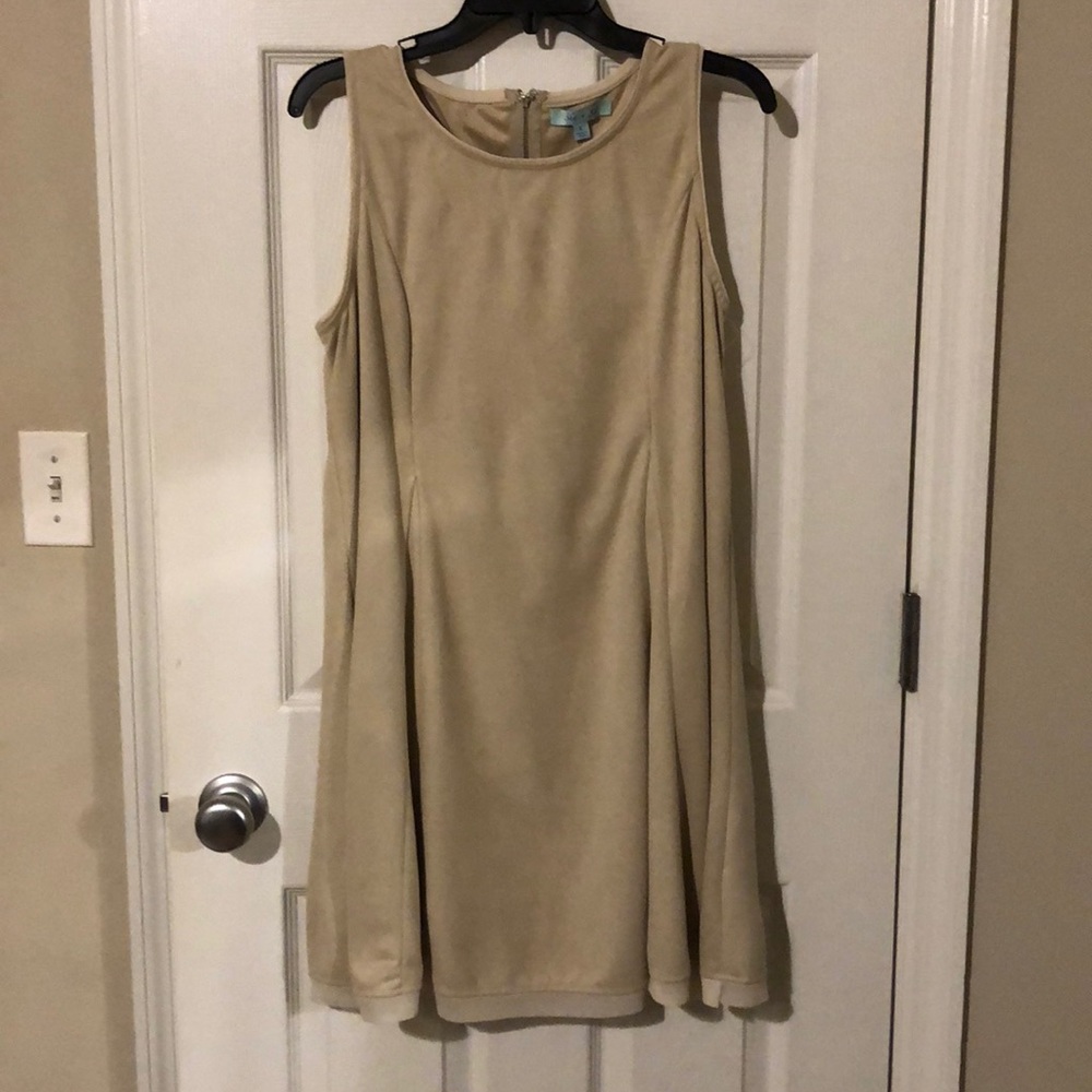 Nude Suede Dress